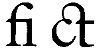 Image of ligatures fi and et