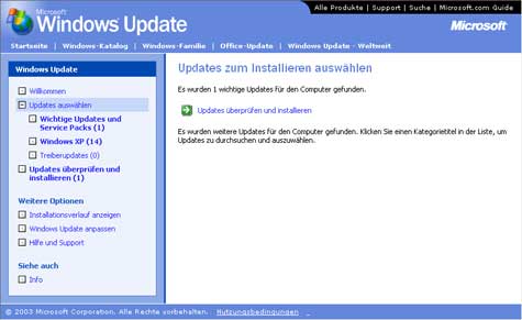 Windows update, 2. teil
